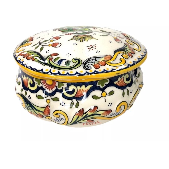 Vintage French Ceramic Lidded Bowl - Picture 2 of 11